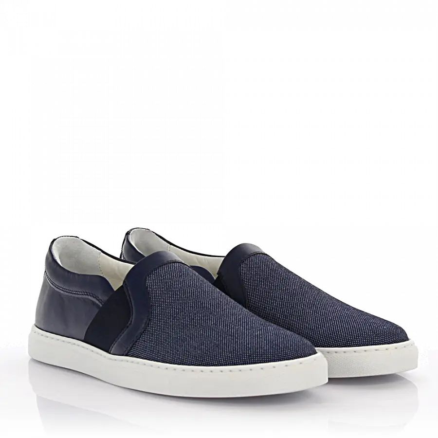 Lanvin - Slip-on Sneaker Leder blau - blau