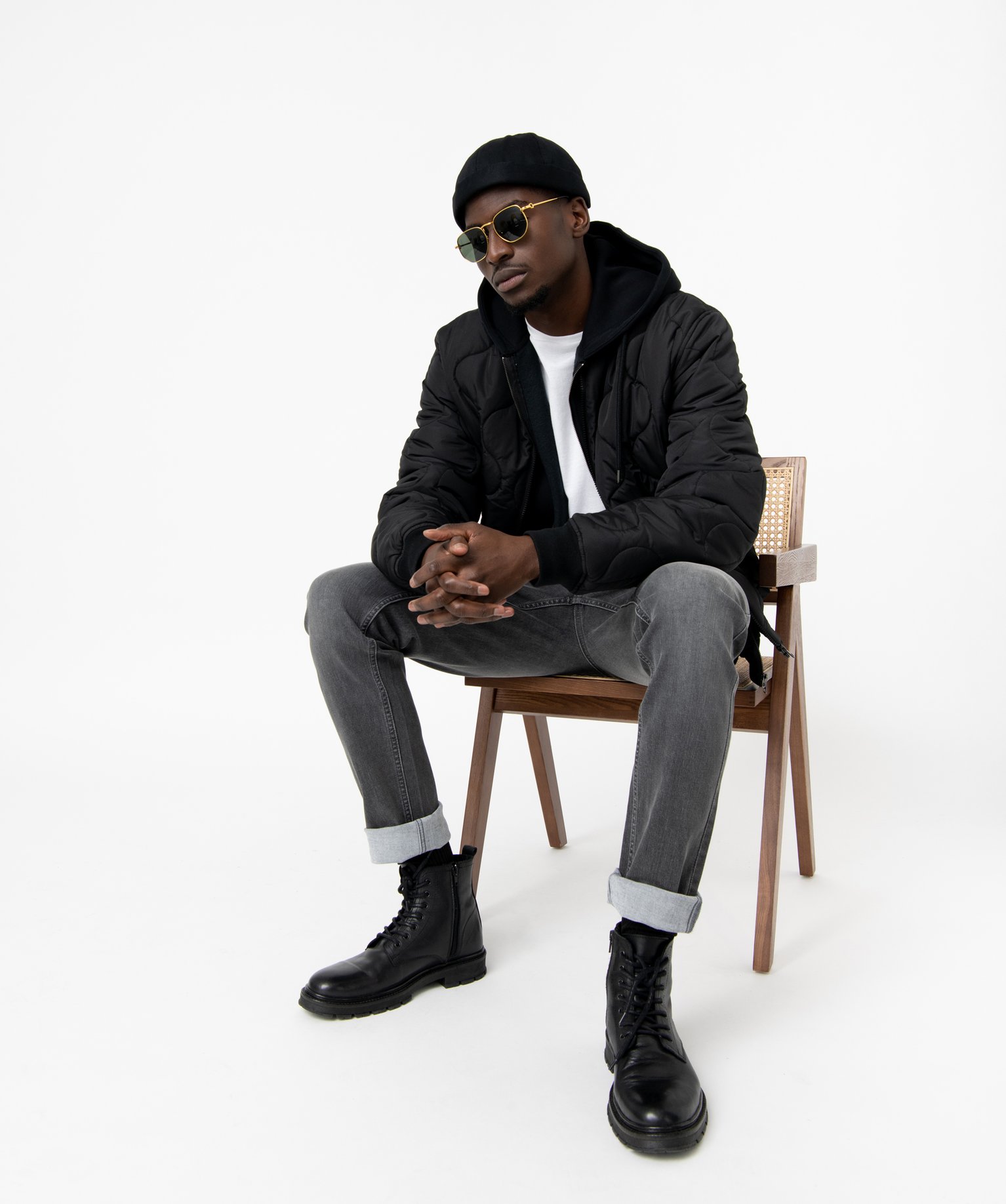 Sweat zippé à capuche homme noir | GEMO