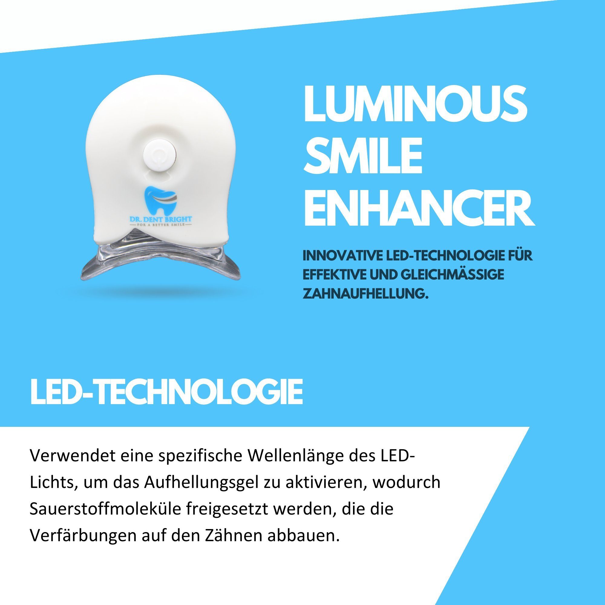 Dr. Dent Bright Zahnbleaching-Kit Dr.DentBright ZahnbleachingSet ZahnaufhellungsKit, Sicher & Effektiv
