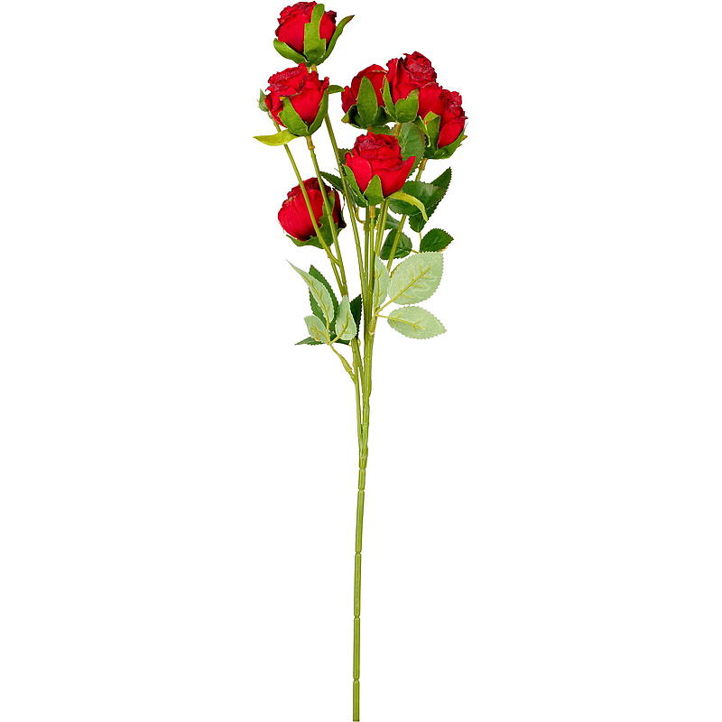 Home Rosestilk 56 cm m/7 blomster kunstig