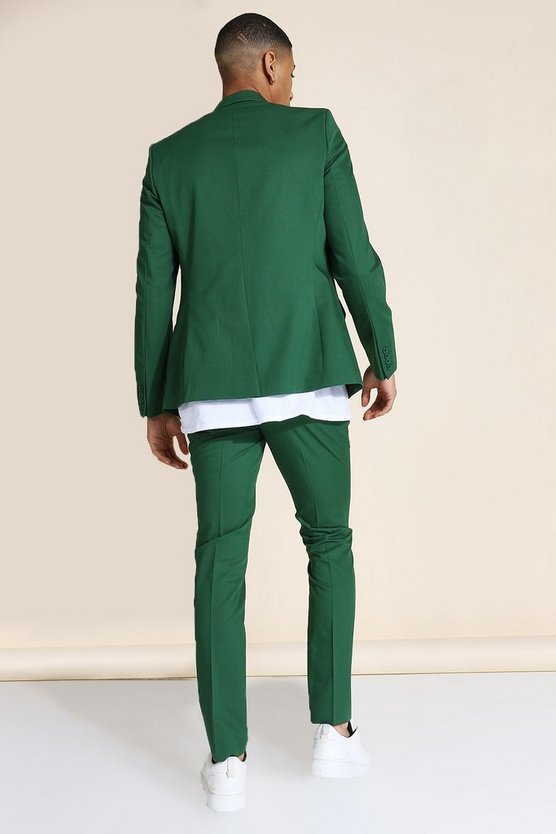 Doppelreihige Skinny Anzugjacke mit Kette