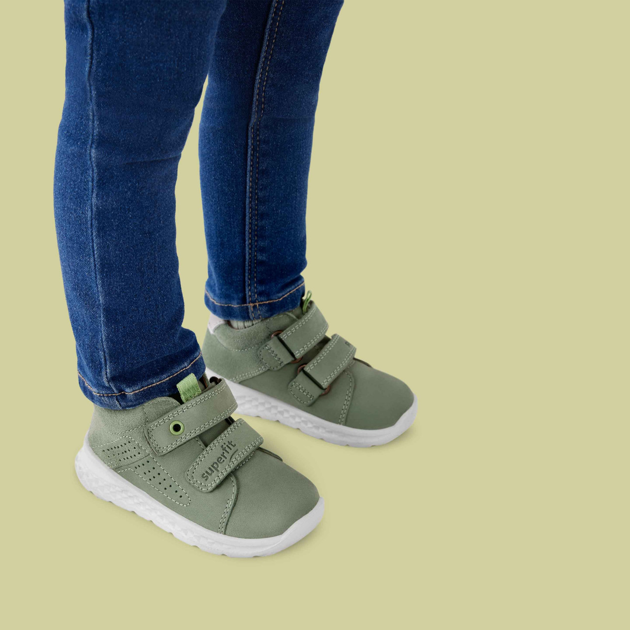 BREEZE - Hellgrün Sneaker low mit Klettverschluss