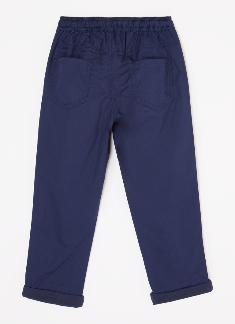 Pantaloni cargo slim fit Benetton cu șnur de strângere