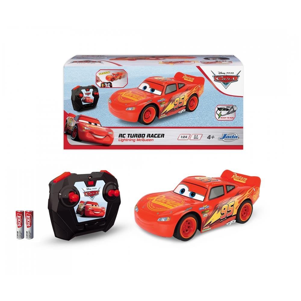 JADA RC-Auto RC Cars 3 Lightning McQueen Turbo Racer, ferngesteuertes Spielzeugauto 2-Kanal-Funkfernsteuerung