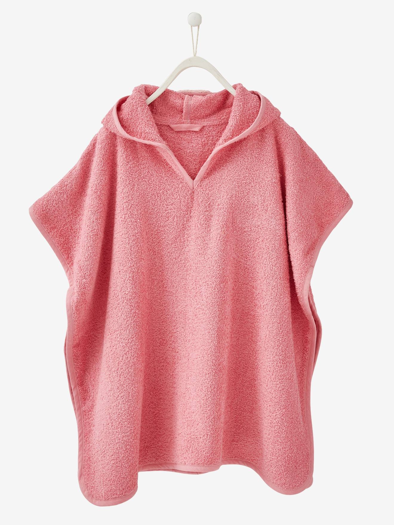 Vertbaudet Kinder Bade-Poncho, Einhorn-Kostüm Oeko Tex, personalisierbar - rosa