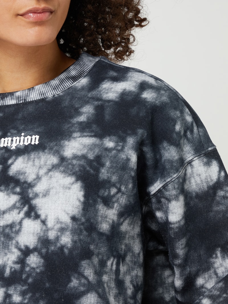 Custom Fit Sweatshirt im Batik-Look - Champion x P&C - Exklusiv bei uns in schwarz