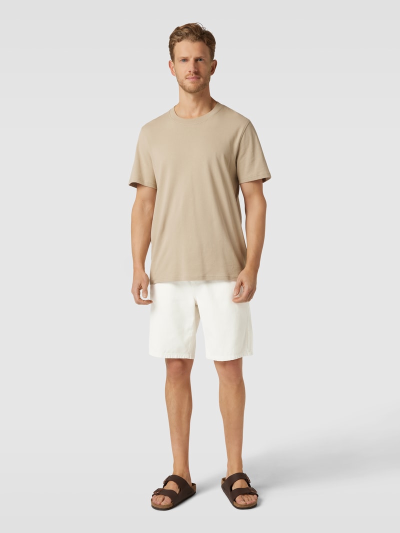 Shorts mit französischen Eingrifftaschen Modell 'JAMES' in offwhite
