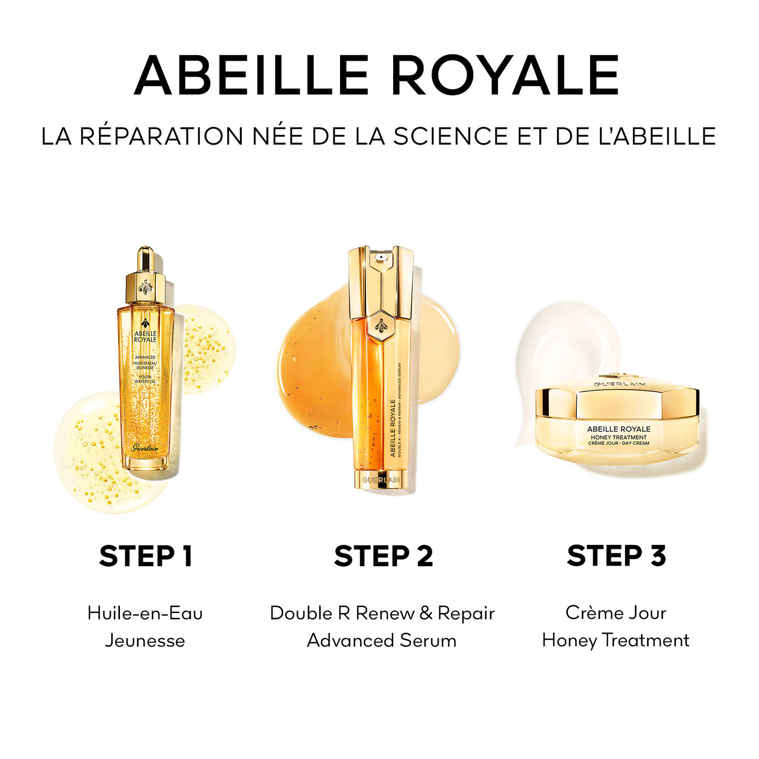Guerlain ABEILLE ROYALE Programme anti-âge Double R Advanced Serum 50 ml + 2 Soins