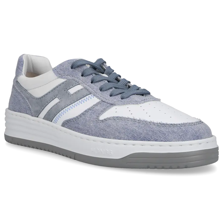 Hogan - Sneaker low H630 Kalbsleder Denim - weiß