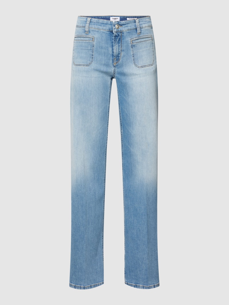 Bootcut Jeans mit Label-Detail Modell 'TESS' in hellblau