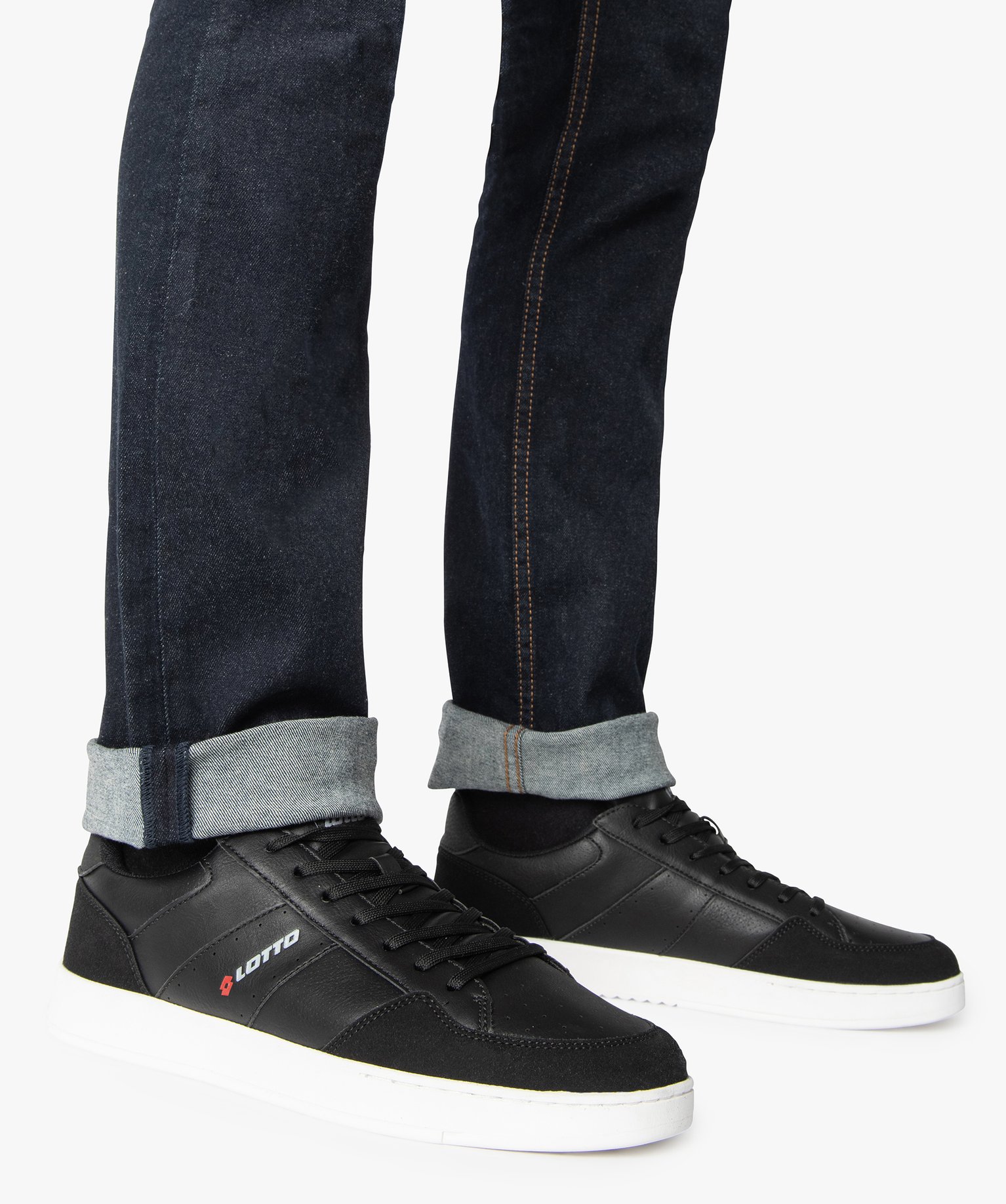 Baskets homme unies style skateshoes - Lotto noir | GEMO