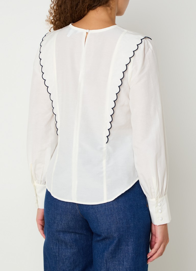 L.K.Bennett  Isabella tuniek in zijdeblend met ronde hals