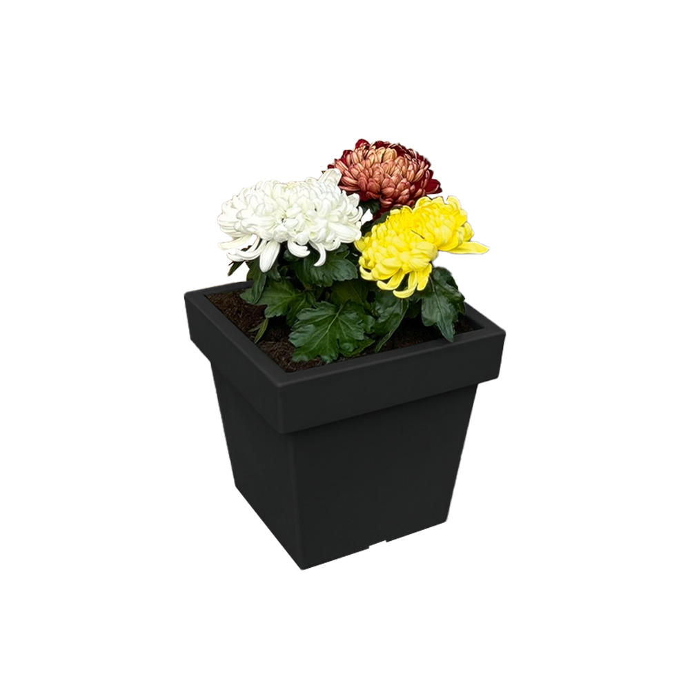 Powertec Garden Pflanztopf „Vigo“ eckig - 7,5 L Anthrazit