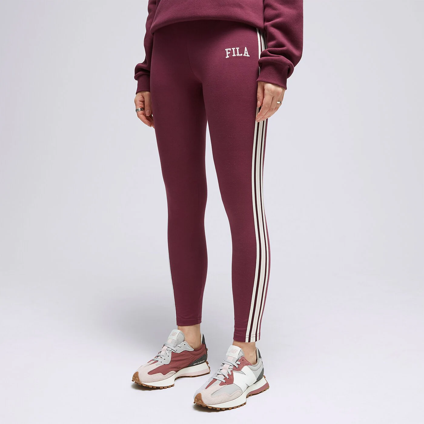 FILA LEGGINGS STRIPE LEGGNG BRG/PK Dunkelrot