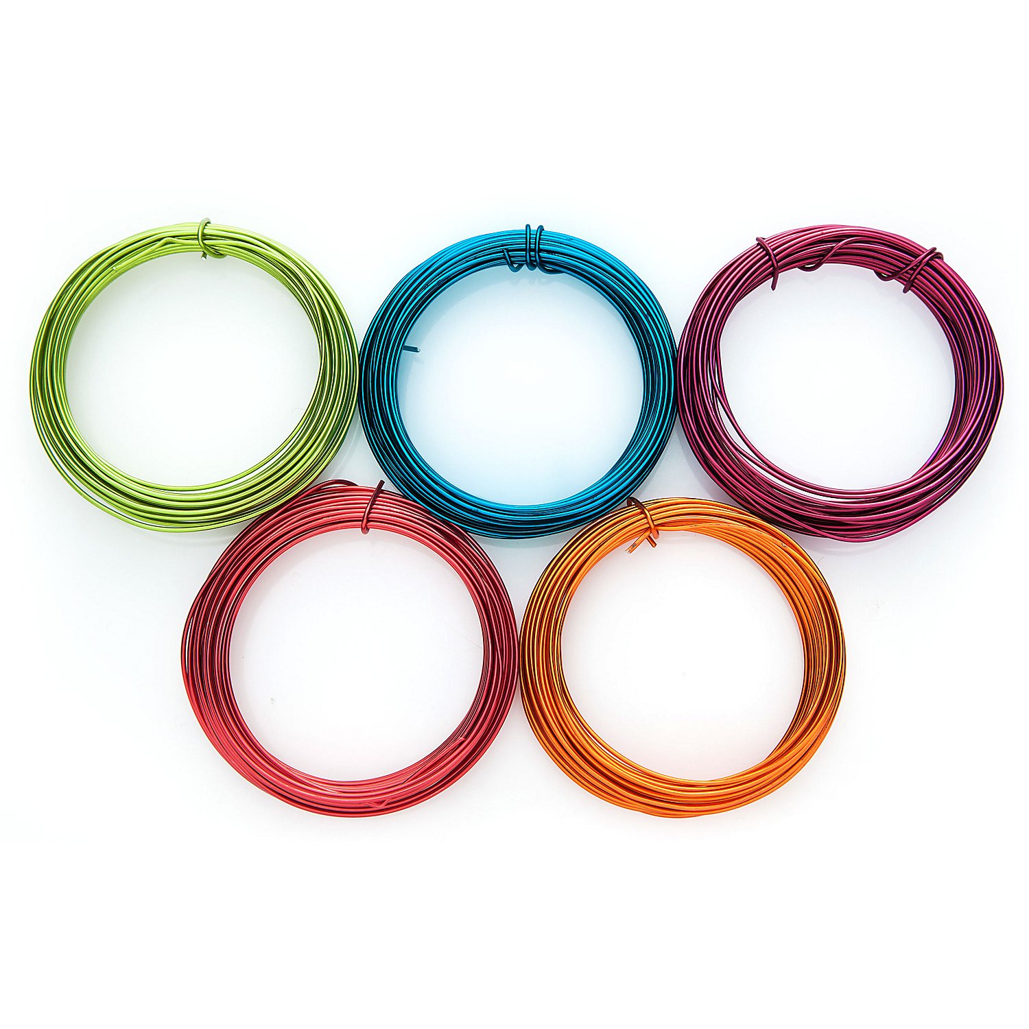 Aludraht-Set bunt, 1 mm Ø, 5 Stück