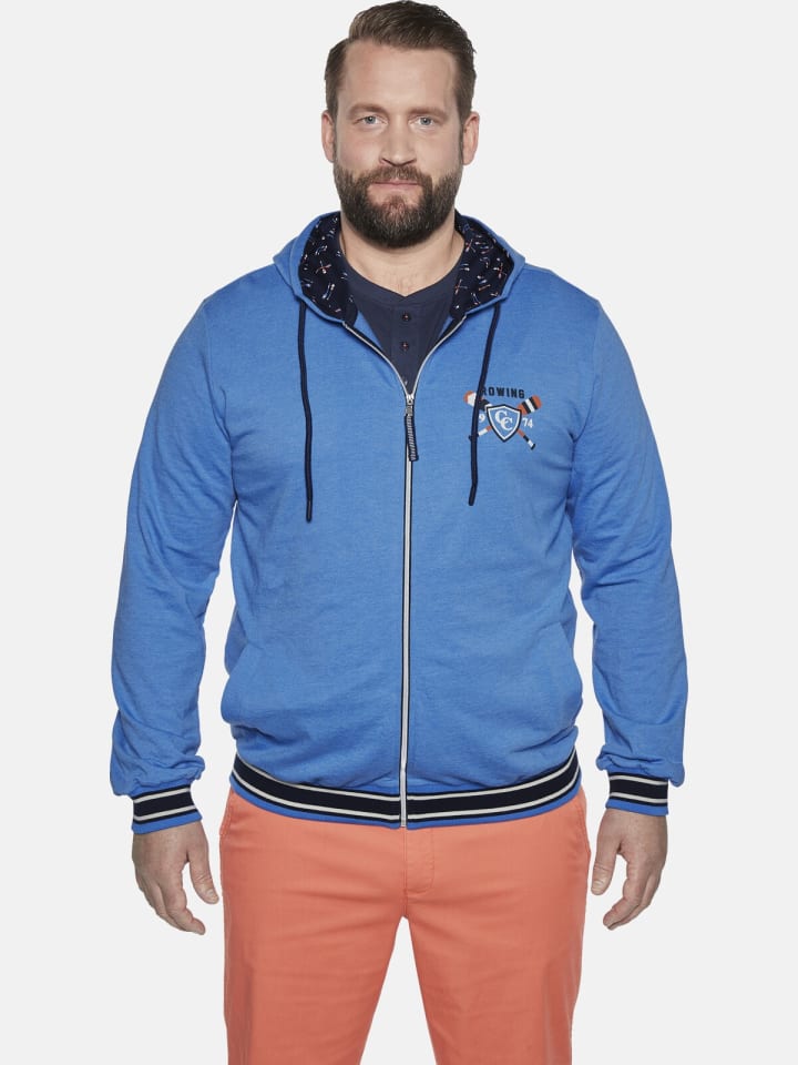 Charles Colby Sweatjacke DUKE EDMUND in blau melange günstig kaufen
