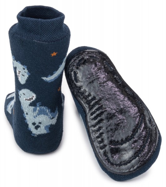 Ewers ~ Stoppersocke SoftStep ~ Dino blau