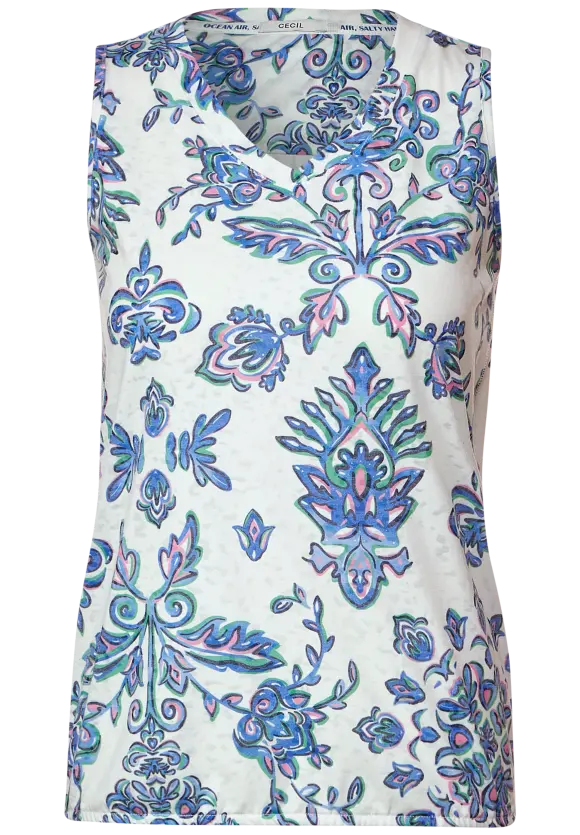 CECIL Top mit Burn Out Ornament