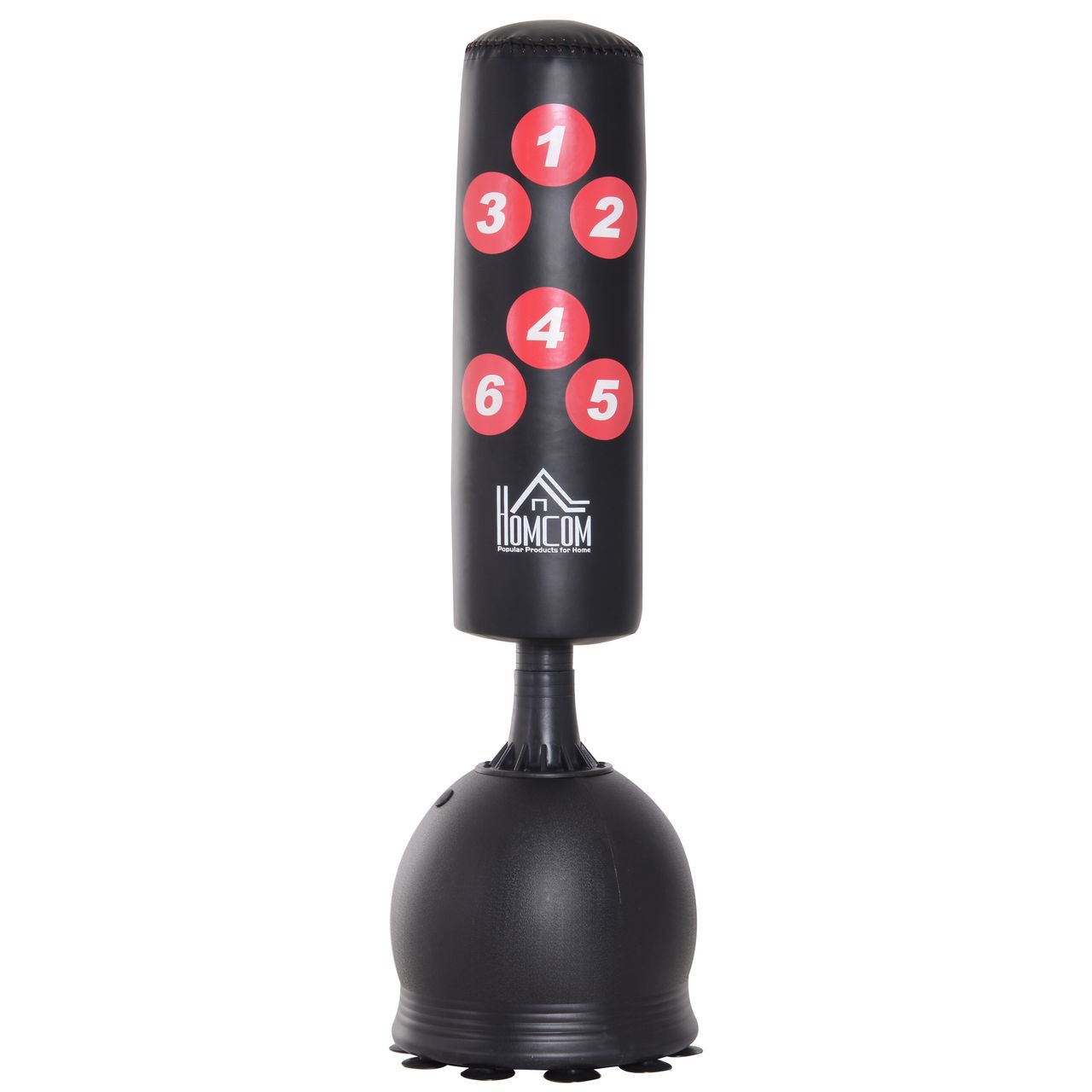HOMCOM Standboxsack Boxpuppe Boxpartner Schwarz Ø50 x H165 cm