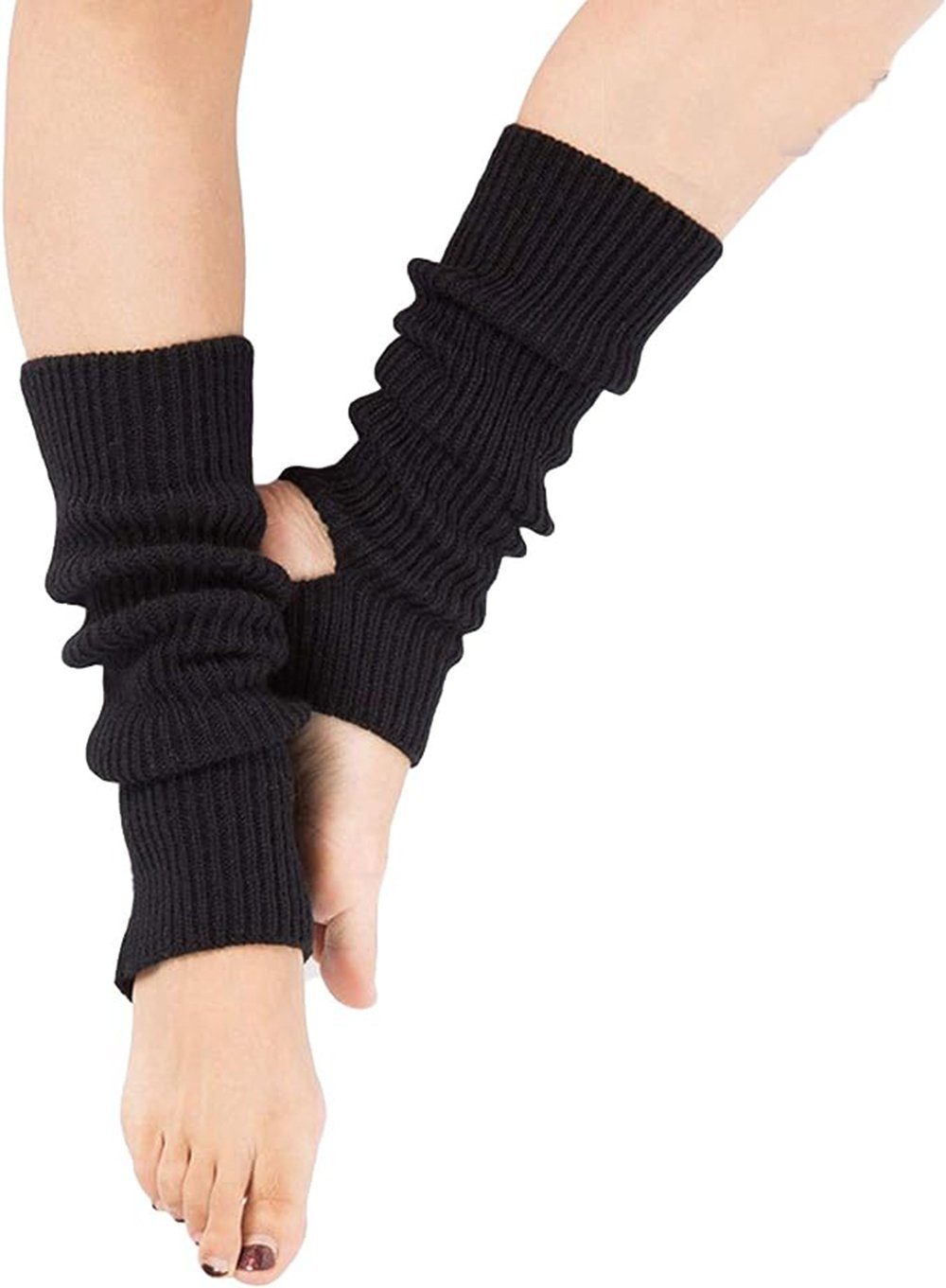 Beinstulpen gestrickte Ballett-Beinstulpen für Mädchen/Damen (1-Paar, für Yoga, Tanzen, Winter) extra weiche, lange Beinstulpen