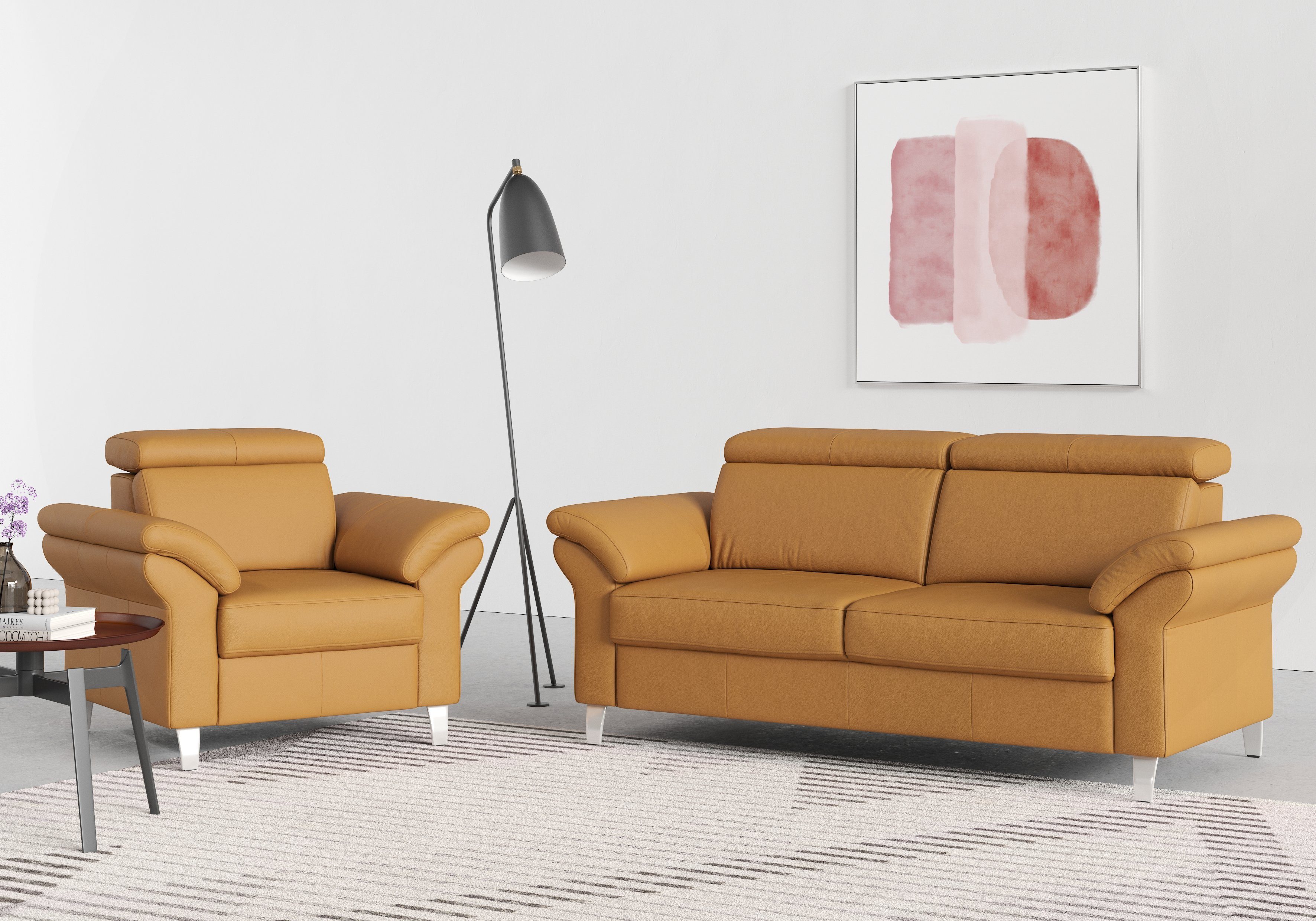 sit&more 2,5-Sitzer Arngast, inklusive Federkern und Kopfteilverstellung