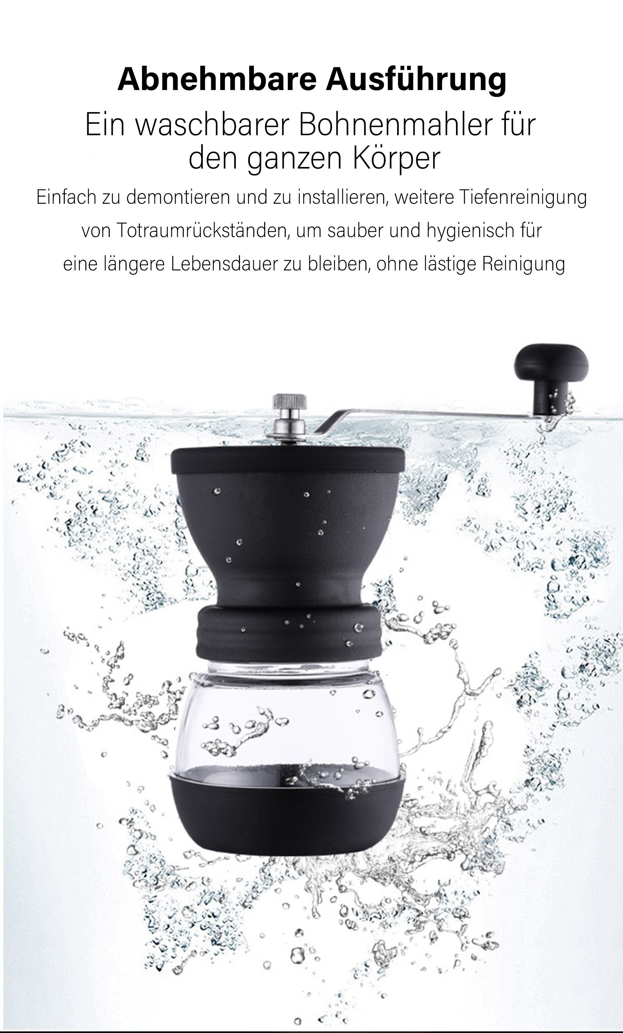flowgoer Kaffeemühle YMJ3, Aufschlagmesser, 120,00 g Bohnenbehälter, Leicht zu transportieren, Keramischer Kern, Gleichmäßig geschliffen
