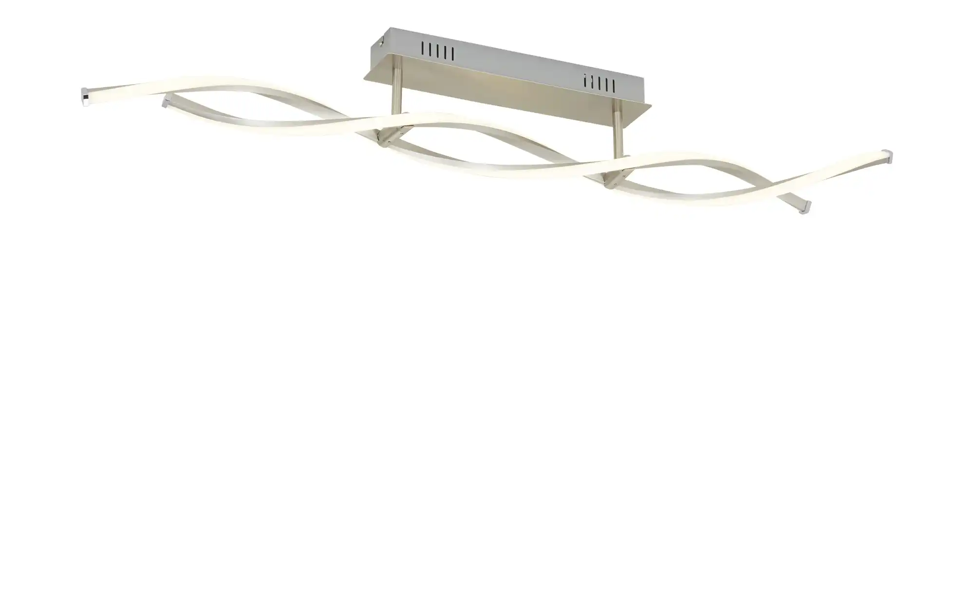 Paul Neuhaus LED-Deckenleuchte, 2-flammig, geschwungen, Nickel-matt