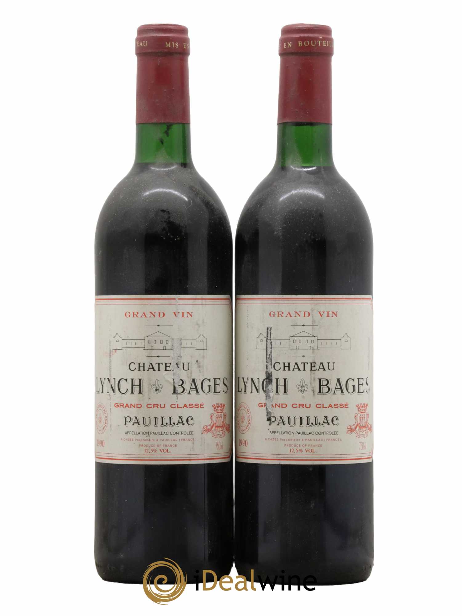 Château Lynch Bages 5ème Grand Cru Classé  1990 - Lot de 2 Bouteilles