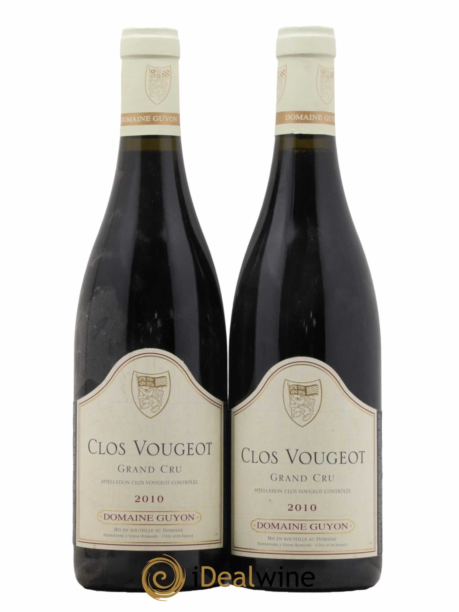 Clos de Vougeot Grand Cru Guyon (Domaine)  2010 - Lot de 2 Bouteilles