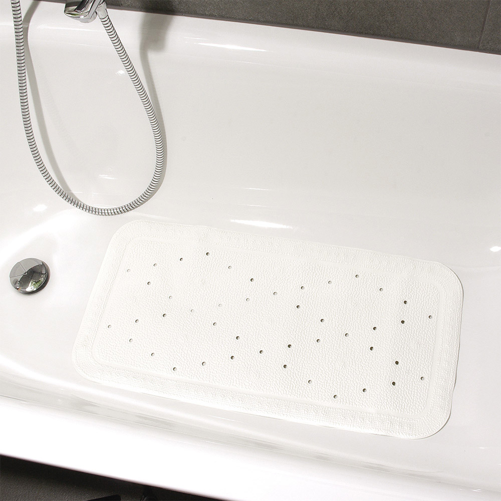 Bad Komfort Antirutschmatte, Badewannen-Sicherheitseinlage, Sicherheitsmatte, 36 x 72 cm, weiß