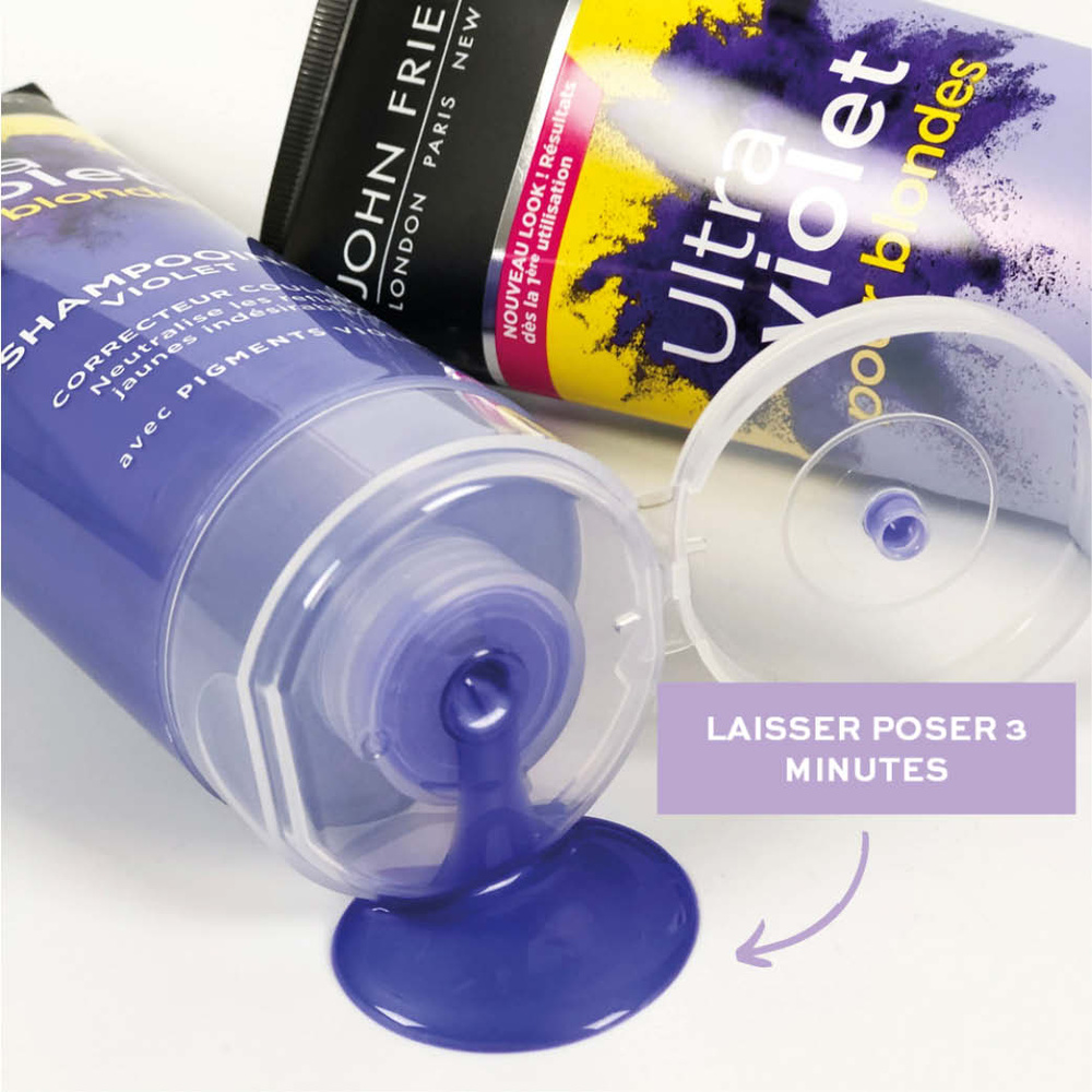 john frieda Ultra Violet pour Blond Shampooing Violet Shampooing correcteur couleur anti-reflets jaunes