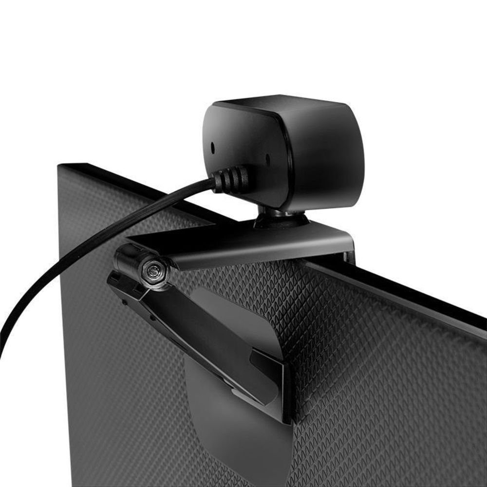 LogiLink UA0368 Webcam (HD, USB, Clip-on einfache Befestigung, Plug and Play ohne Software, Skype, GooleMeet, FaceTime)