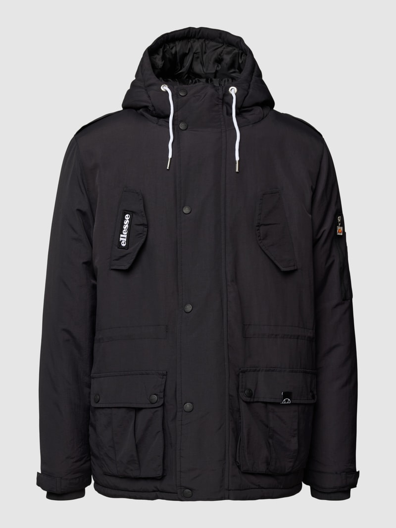 Steppjacke mit Label-Stitching Modell 'BLIZ' in schwarz