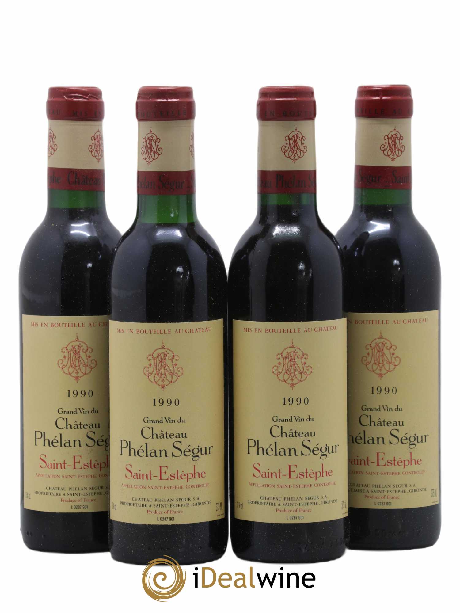 Château Phélan Ségur  1990 - Lot de 24 Demi-bouteilles