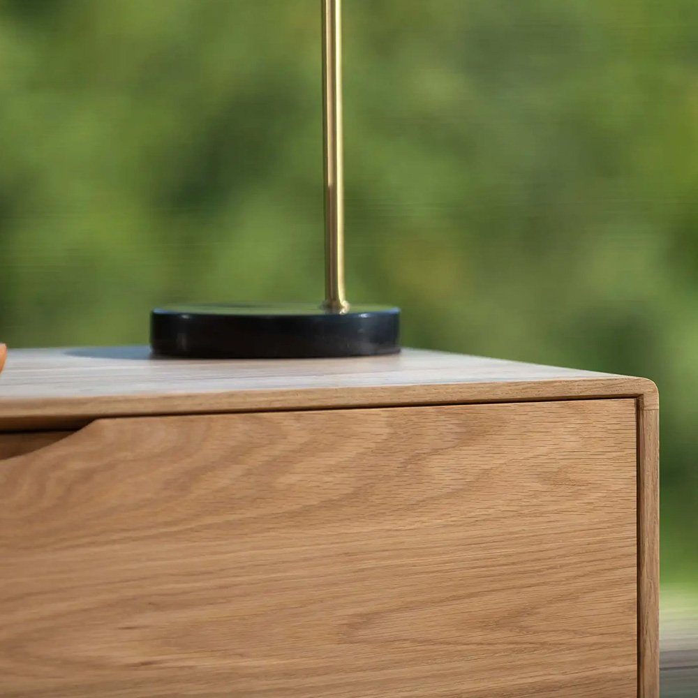 Mobello Sideboard Elegante Kommode aus Massiv Eichenholz, Stilvoller Mehrzweckschrank für Zuhause, 160x40x53 cm