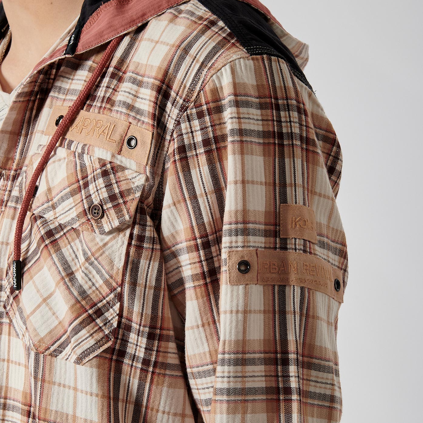 ROOKS  Chemise à carreaux 100% coton homme