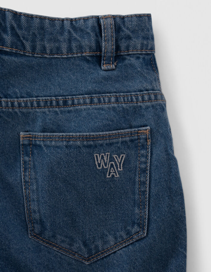 Jean MOM bleu clair coton bio 7/8e fille