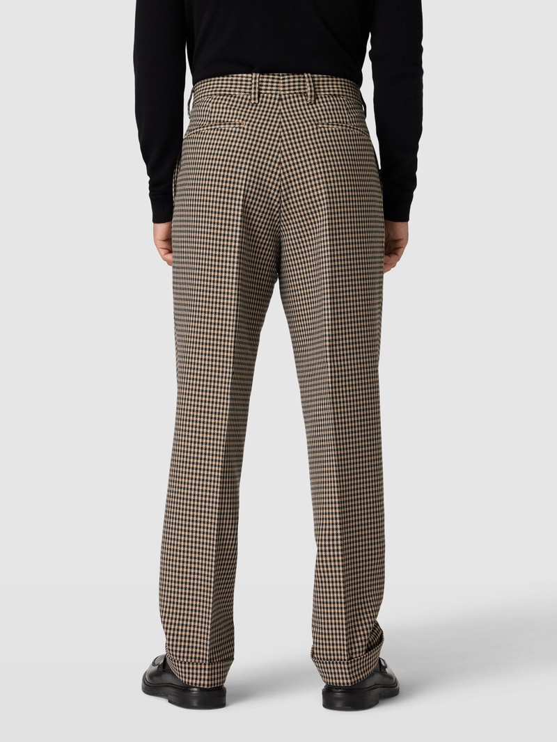 Slim Fit Anzughose mit Bügelfalten Modell 'Fraye' in beige