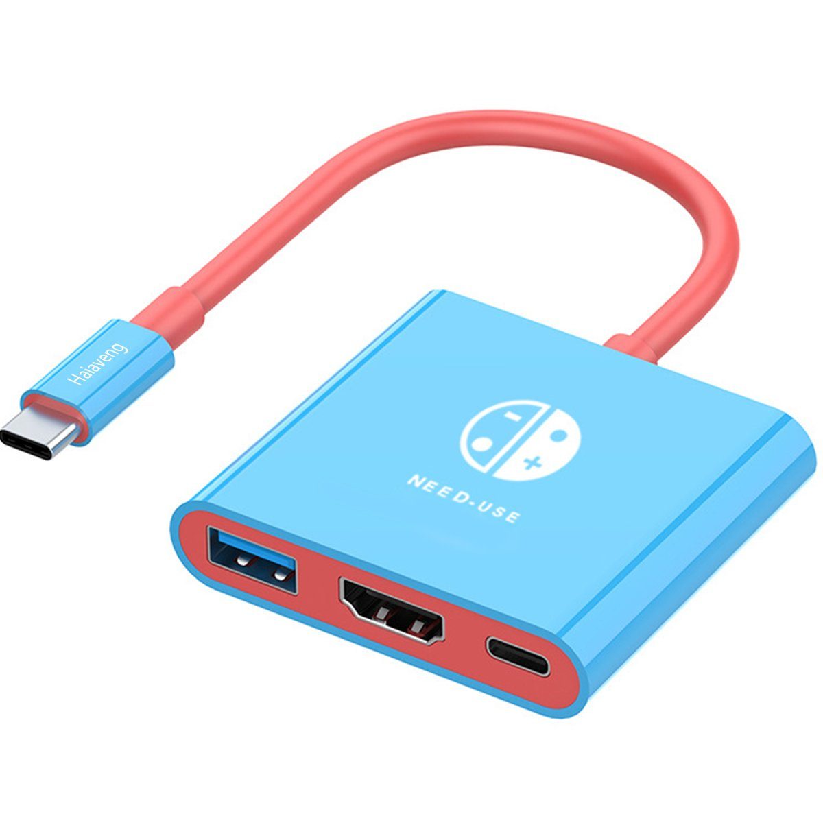 Haiaveng Handy-Dockingstation Switch Docking Station Typ C mit HDMI USB 3.0 und USB C., kompatibel mit Switch, Mackbook, iPad Pro und Android