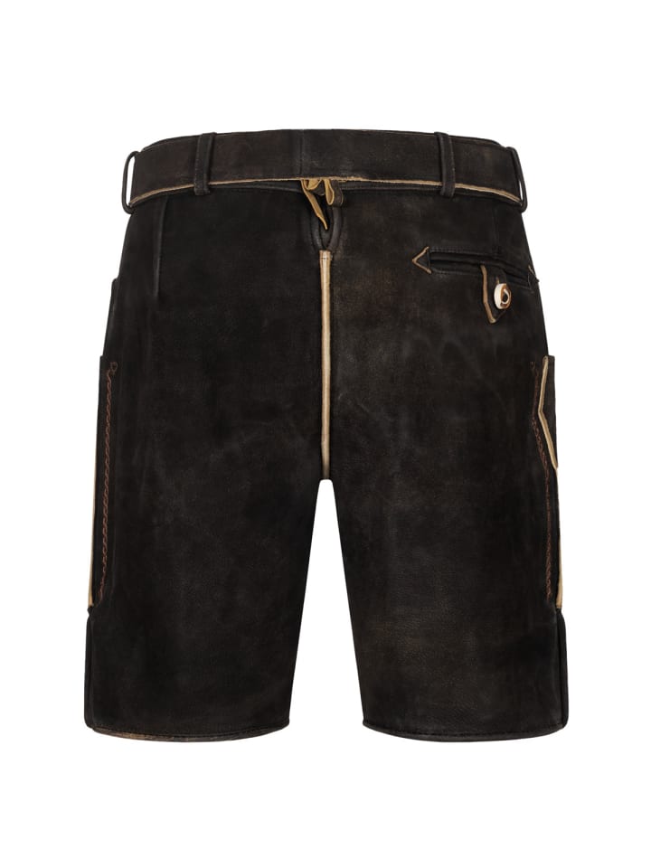 KRÜGER Lederhose Terence in dunkelbraun günstig kaufen