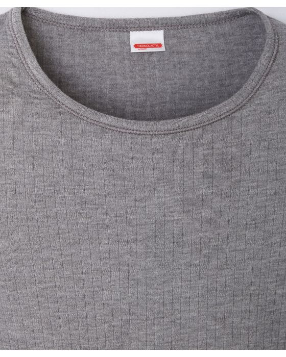 T-shirt côte Richelieu, col rond Thermolactyl