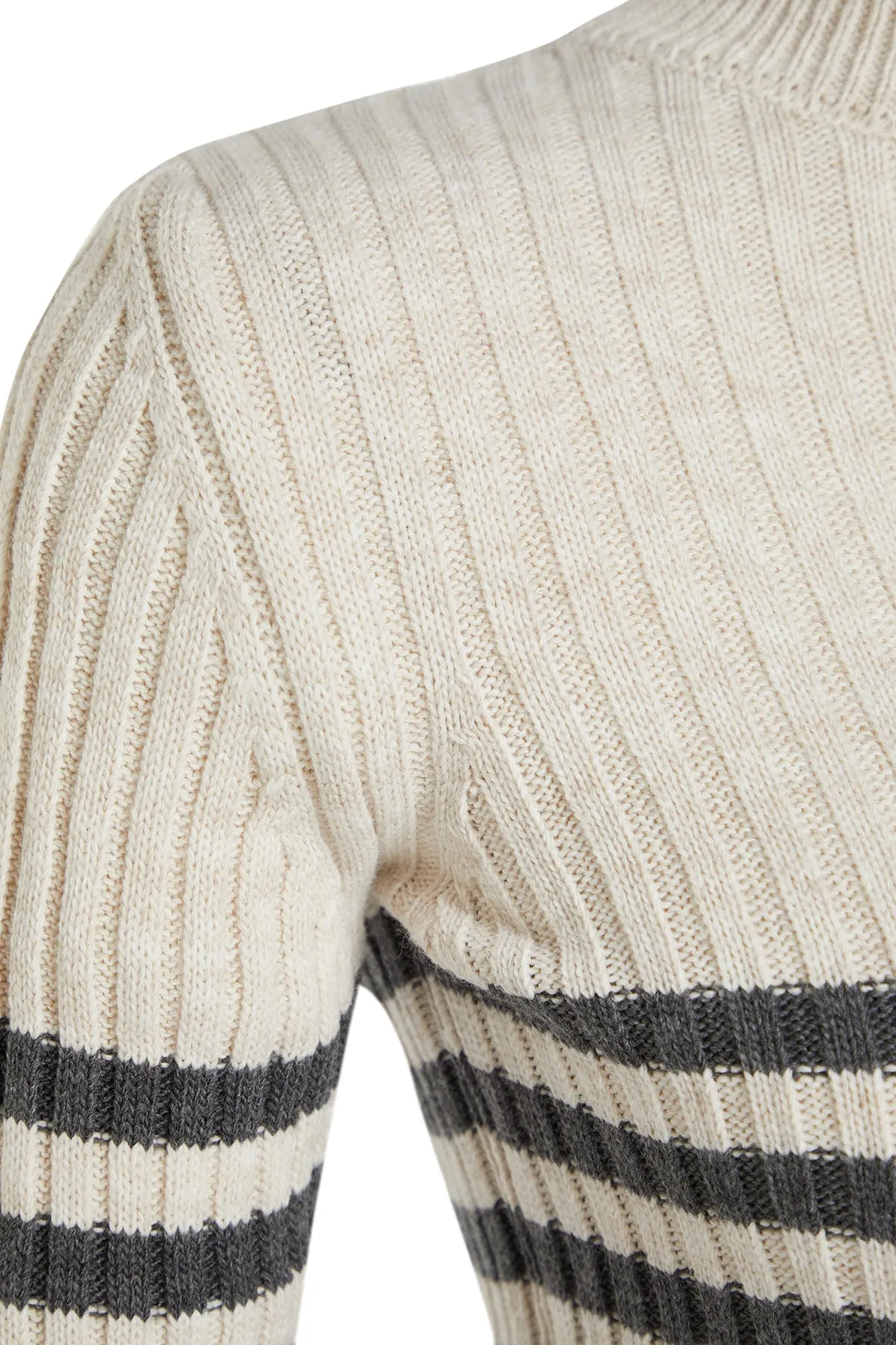 Trendyol Collection  Stone Maxi-Strickkleid mit Streifen TWOAW24EL00091