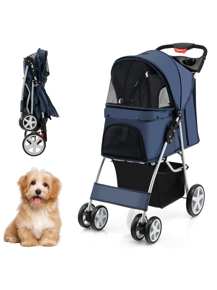 COSTWAY Hundewagen in Blau günstig kaufen 81 cm