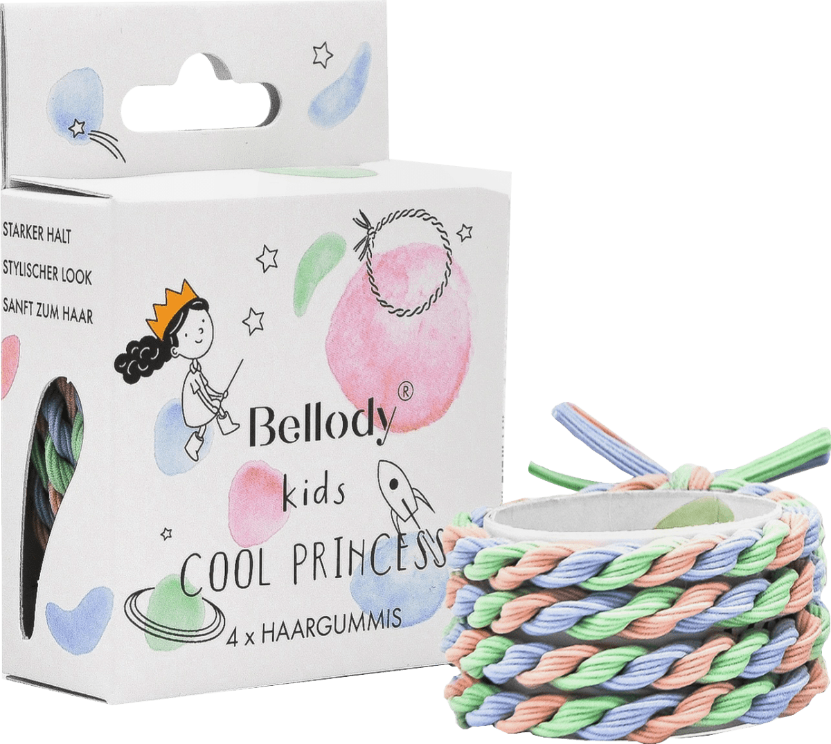 Haargummis Kids Edition Cool Princess, 4 St