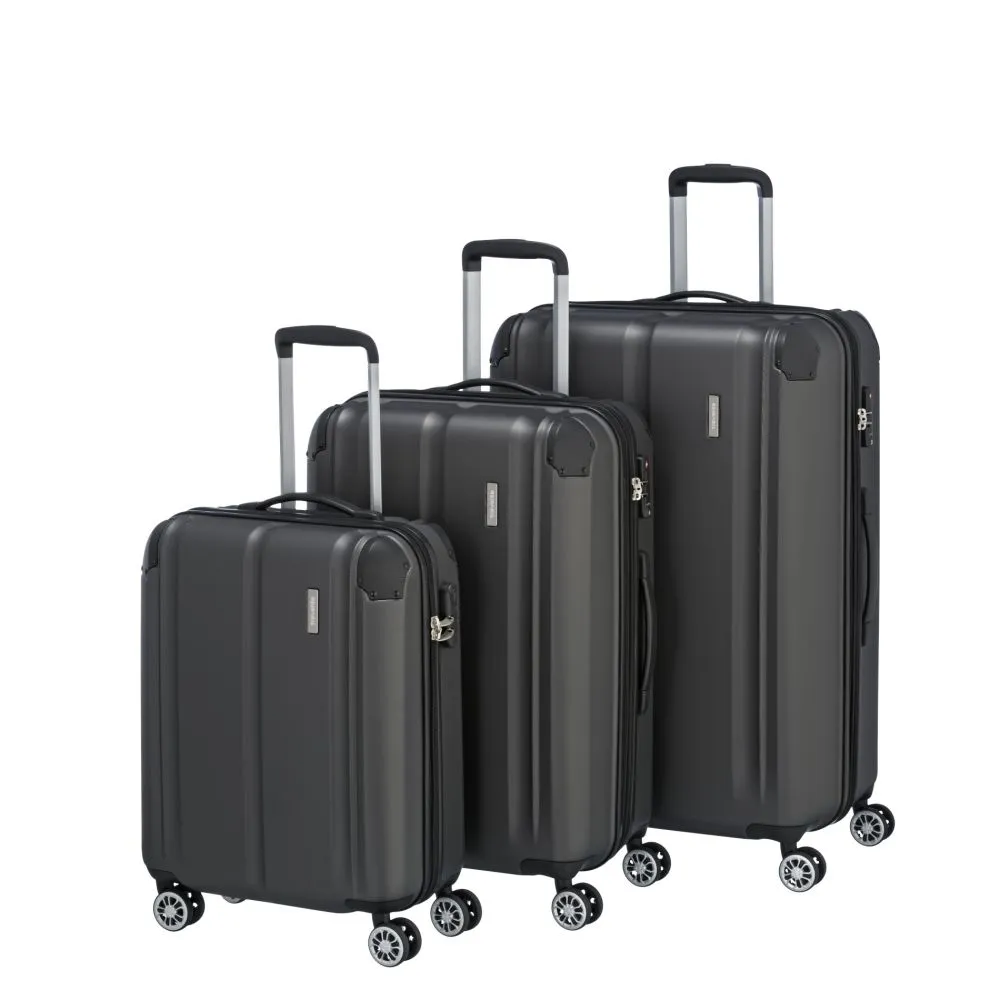 Travelite CITY Kofferset mit 4 Rollen Gr. L\/M\/S - Anthrazit