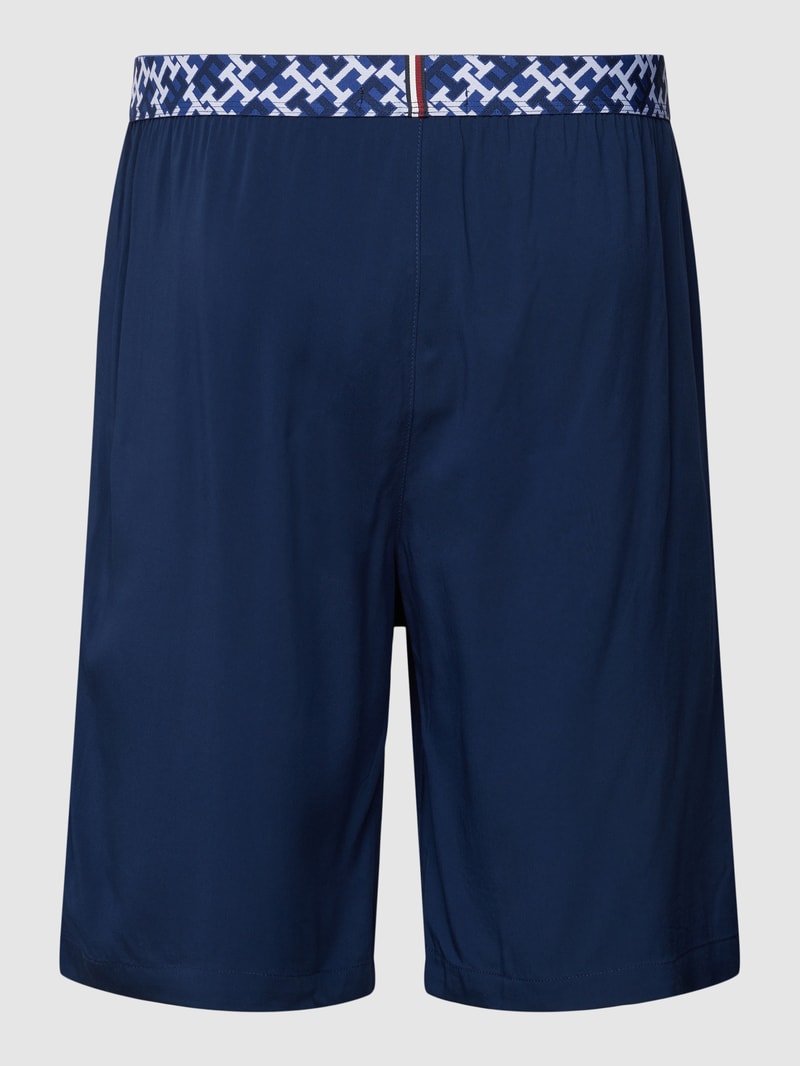 Pyjama-Shorts aus Viskose Modell 'WOVEN' in marineblau