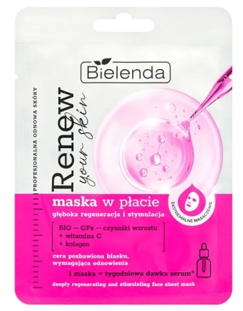 Bielenda Renew Your Skin Sheet Mask Dyb regenerering og stimulering