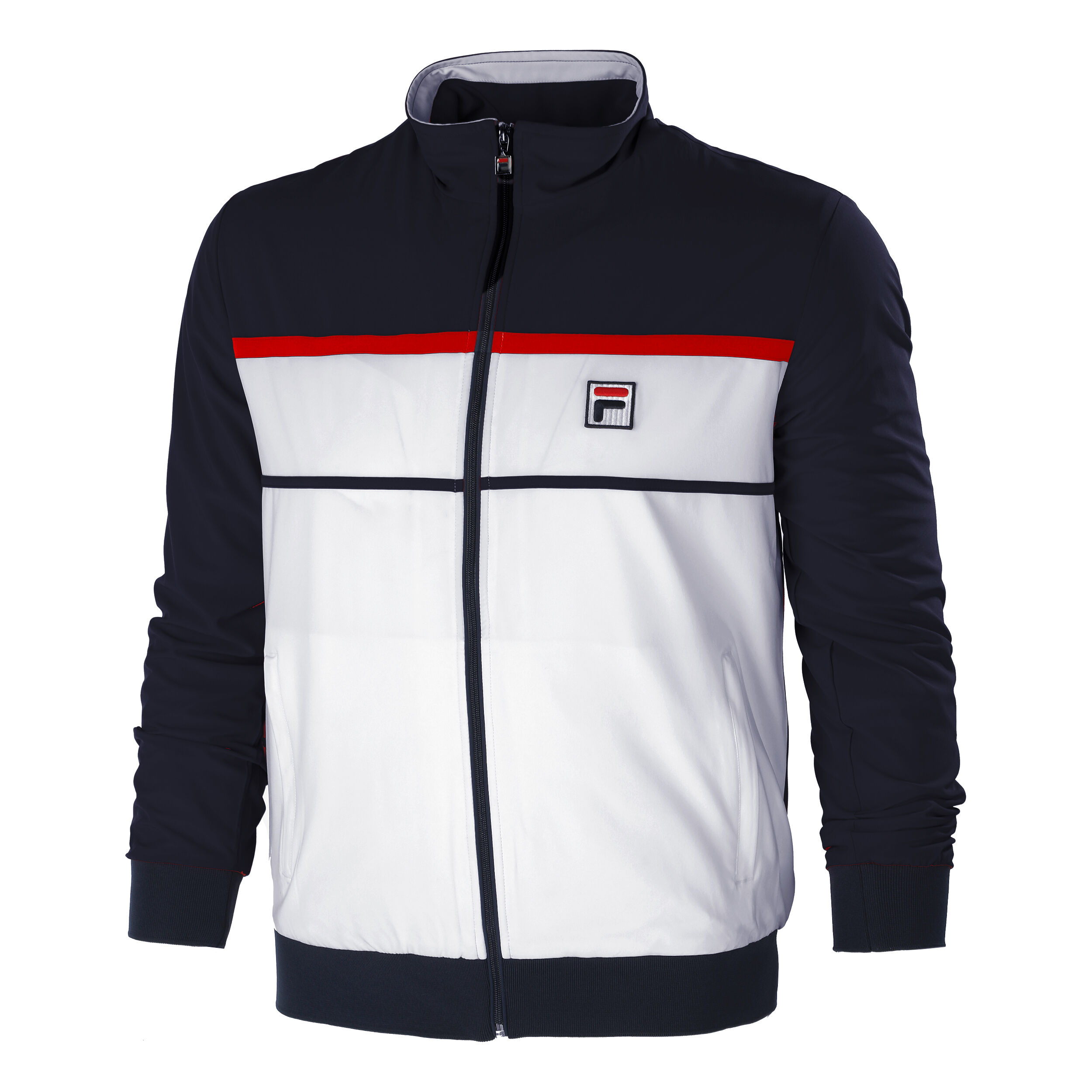 Max Trainingsjacke Herren - Weiß, Dunkelblau