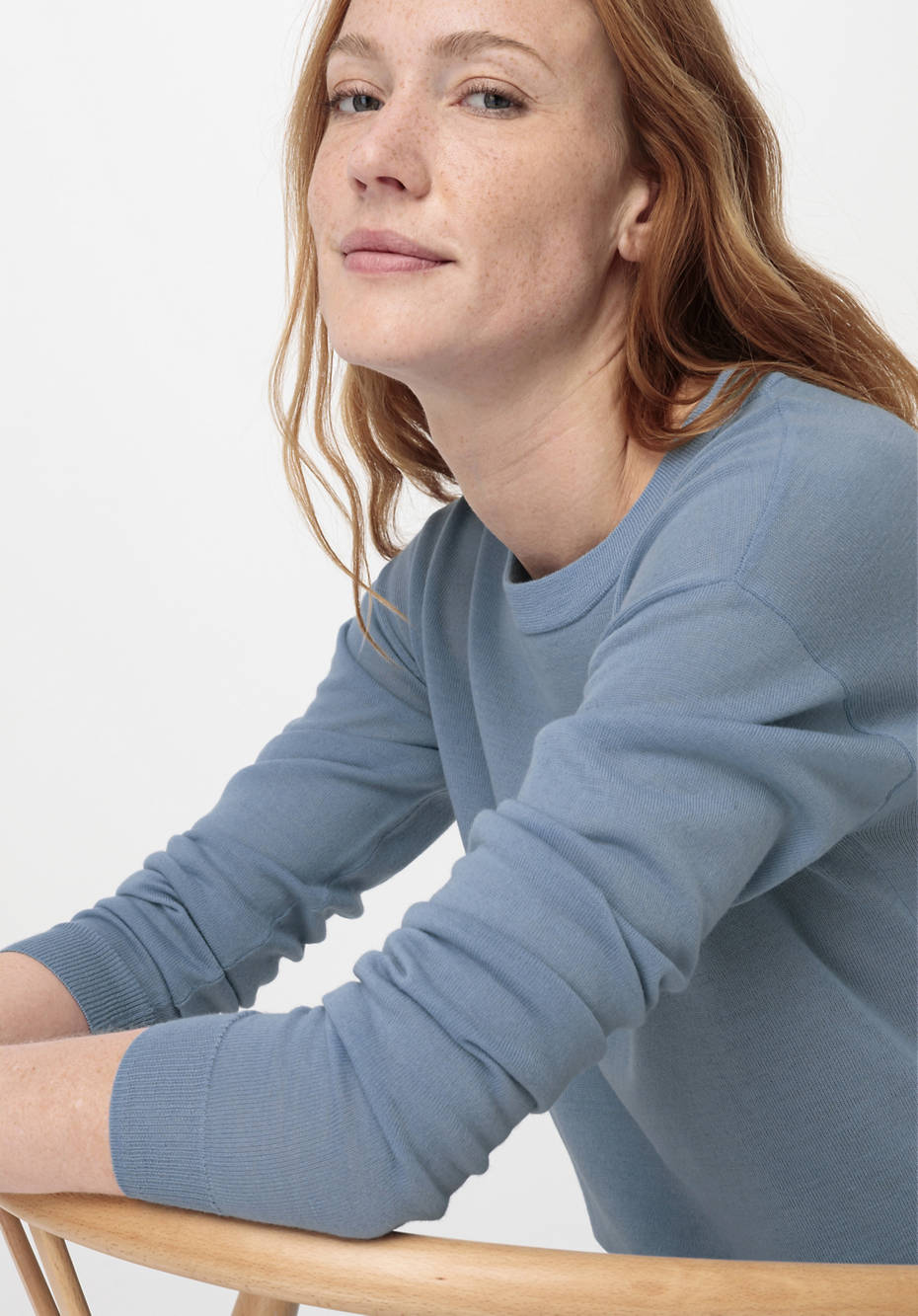 Rundhals-Pullover aus reiner Bio-Merinowolle