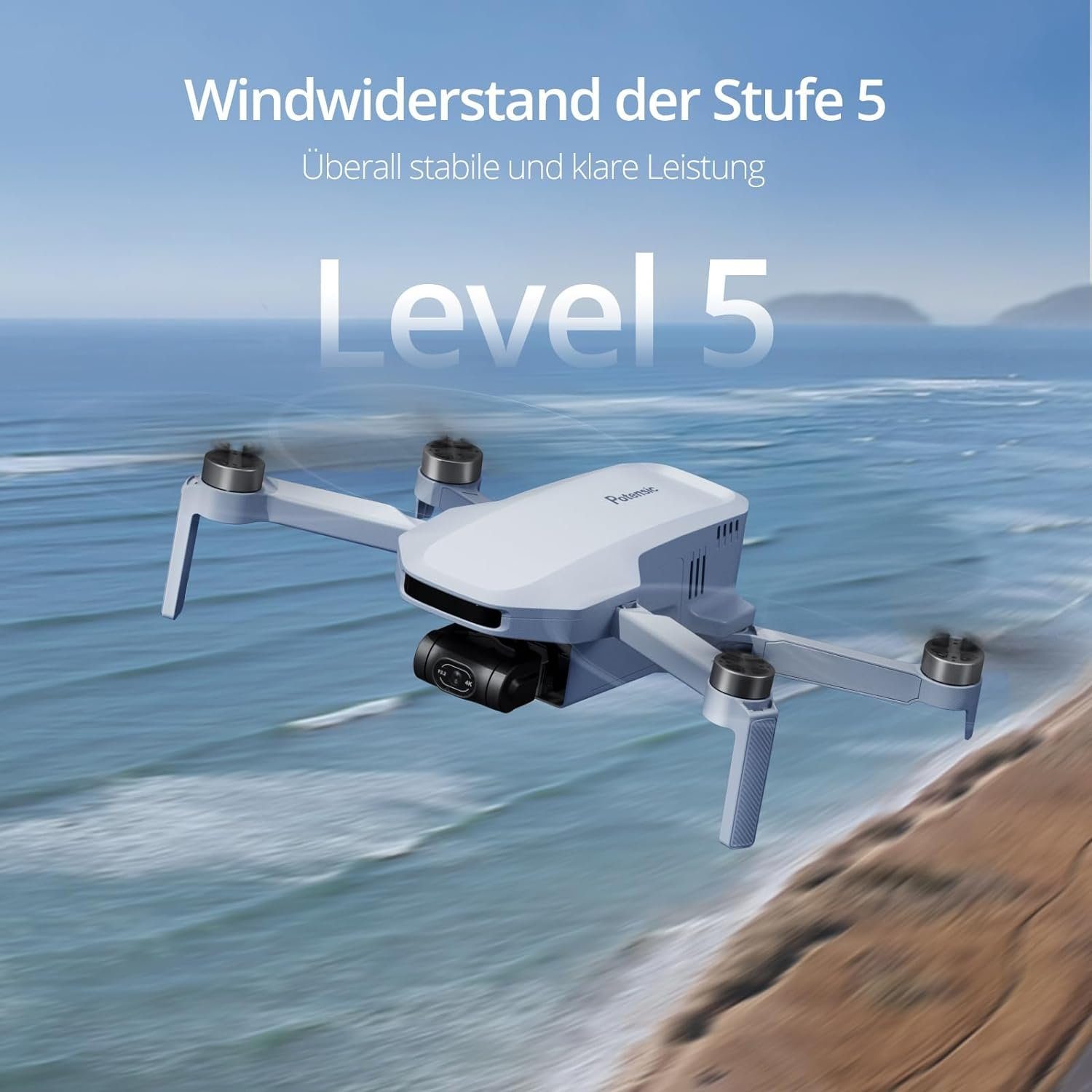 Potensic Drohne (4K, 6KM FPV Videoübertragung, Visuelles Folgen QuickShots RTH, 32 Min)